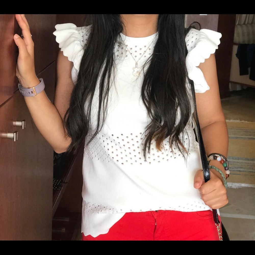 Ted Baker knit ruffle top